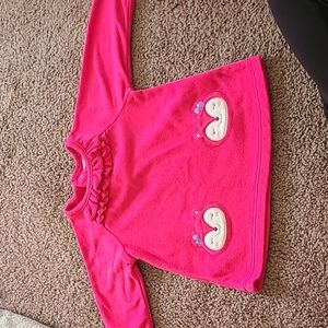 Cute pink foxes smiling warm long sleeve